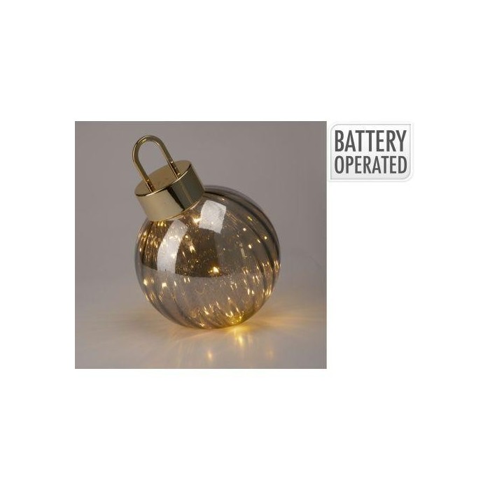 SFERA VETRO CLED 20CM GRIGIO